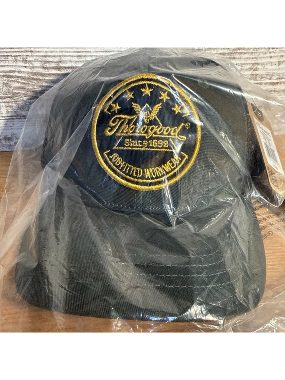 NEW Thorogood Job Fitted Workwear Hat Snapback Logo Patch Made In USA OSFM